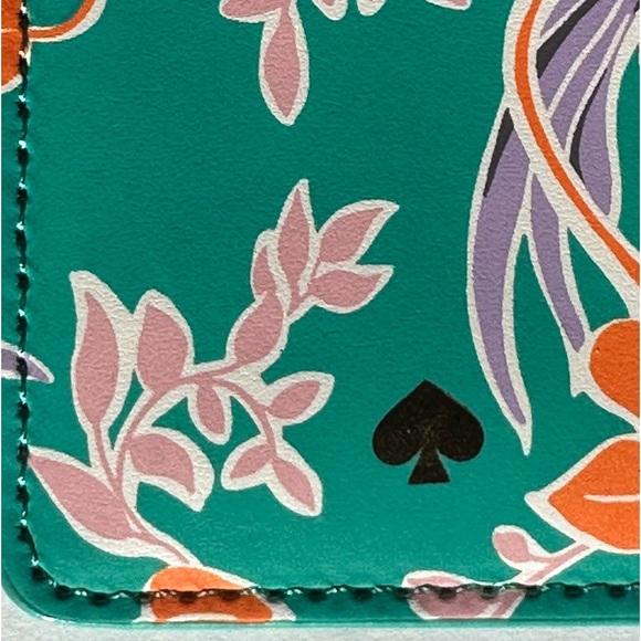 NEW! Kate Spade ♠️ Green Leather Travel luggage Tag - Picture 5 of 9